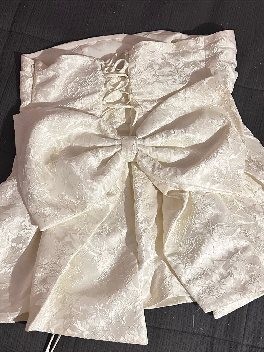 Ivory bow dress